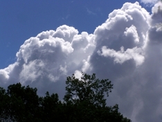 Clouds in the blue sky