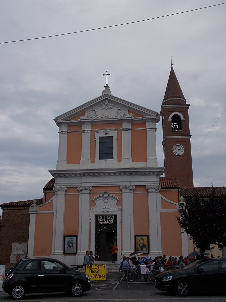 File:Santa Maria delle Grazie with cars, church in Fiumicino, Savignano sul Rubicone, Italy.jpg